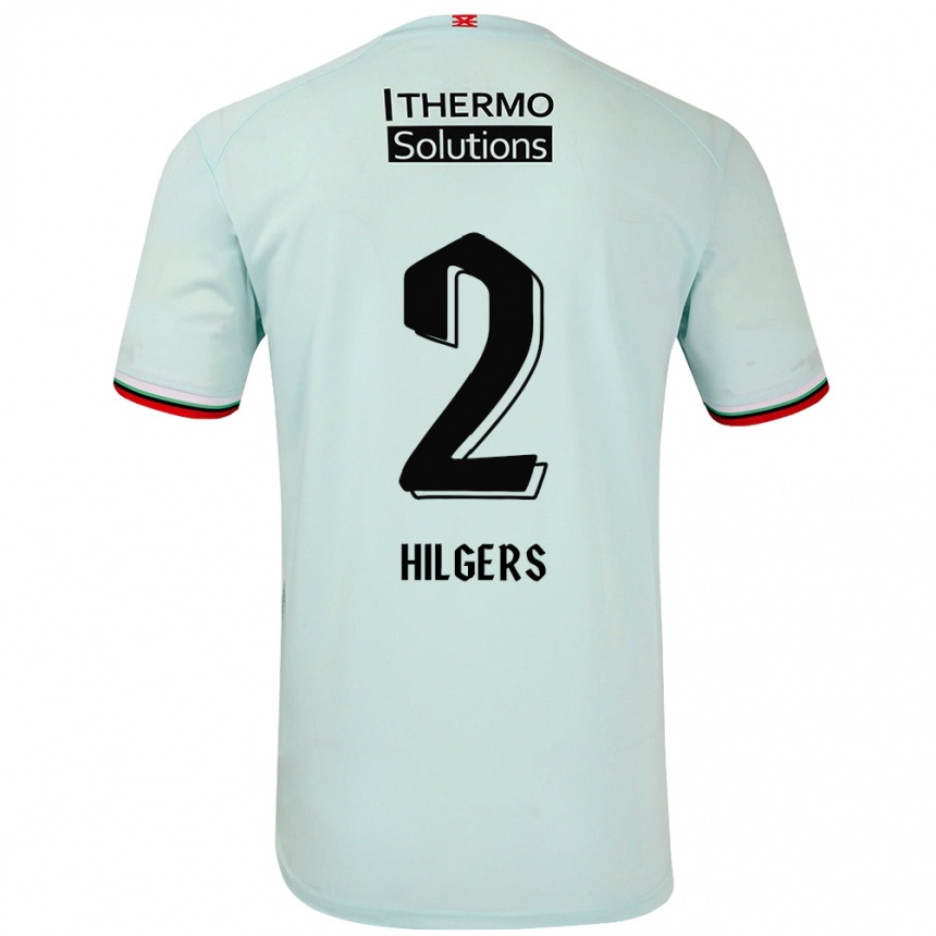 Enfant Football Maillot Mees Hilgers #2 Vert Clair Tenues Extérieur 2024/25