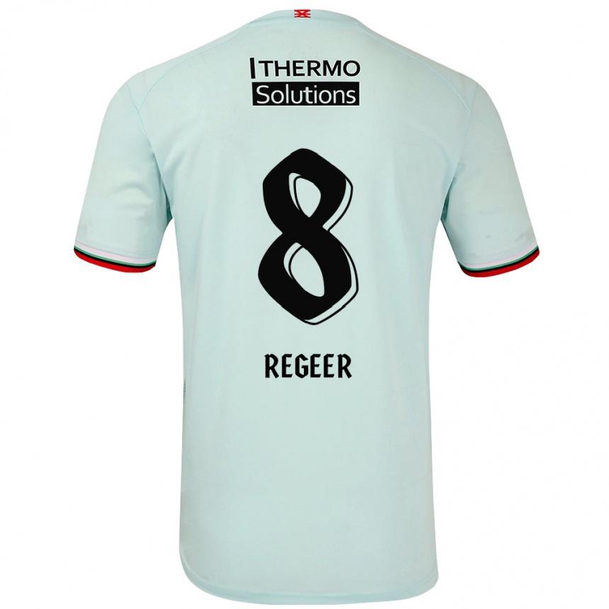 Enfant Football Maillot Youri Regeer #8 Vert Clair Tenues Extérieur 2024/25