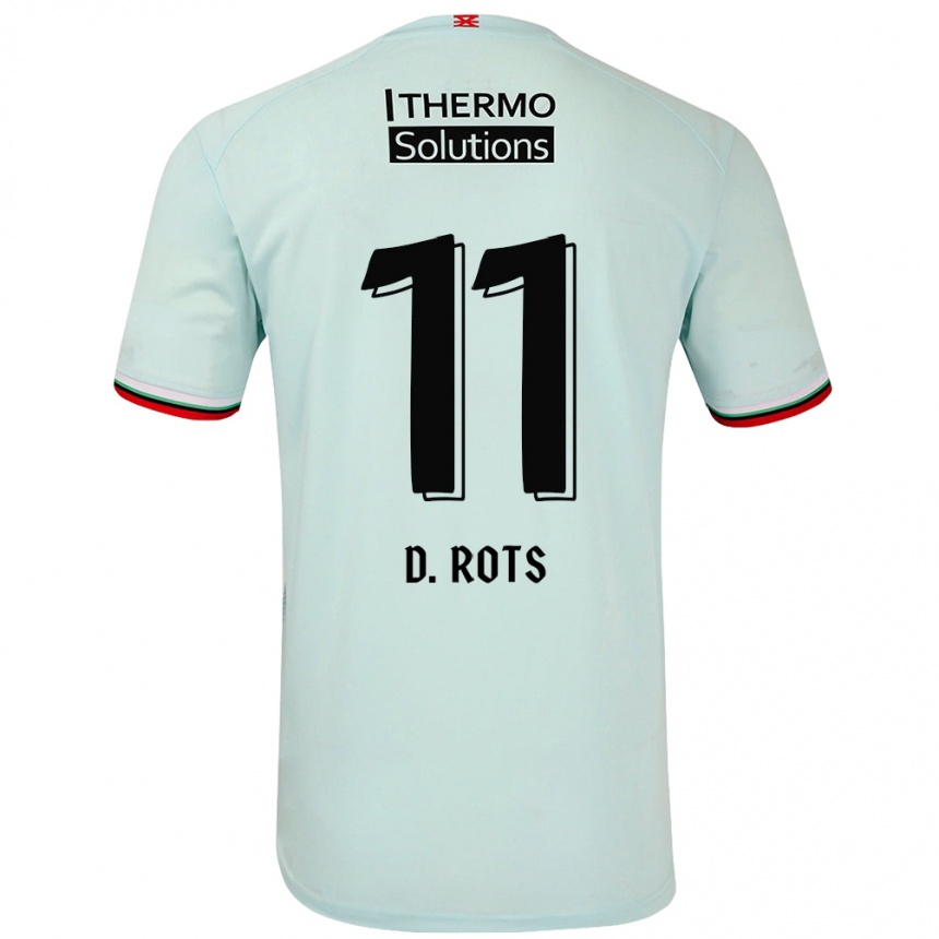 Enfant Football Maillot Daan Rots #11 Vert Clair Tenues Extérieur 2024/25