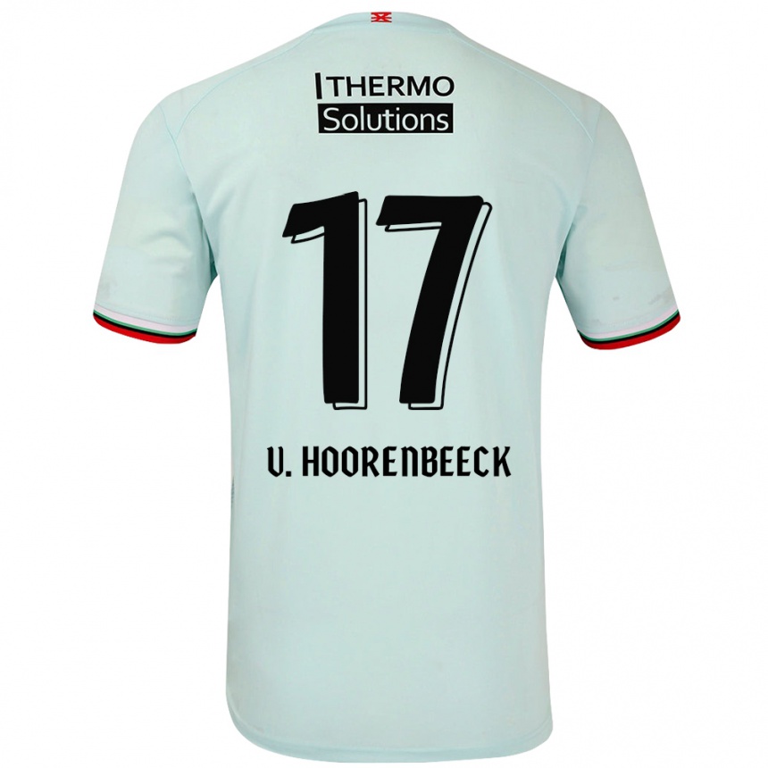 Enfant Football Maillot Alec Van Hoorenbeeck #17 Vert Clair Tenues Extérieur 2024/25