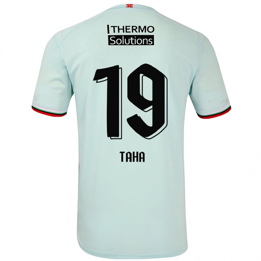 Enfant Football Maillot Younes Taha #19 Vert Clair Tenues Extérieur 2024/25