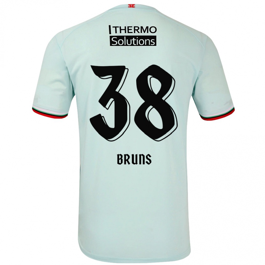 Enfant Football Maillot Max Bruns #38 Vert Clair Tenues Extérieur 2024/25