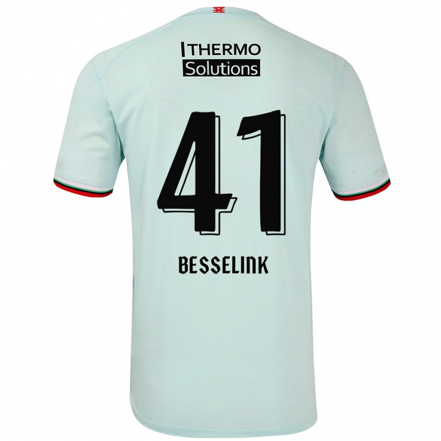 Enfant Football Maillot Gijs Besselink #41 Vert Clair Tenues Extérieur 2024/25