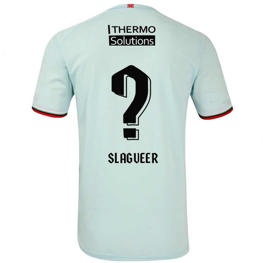 Enfant Football Maillot Derrick Slagveer #0 Vert Clair Tenues Extérieur 2024/25