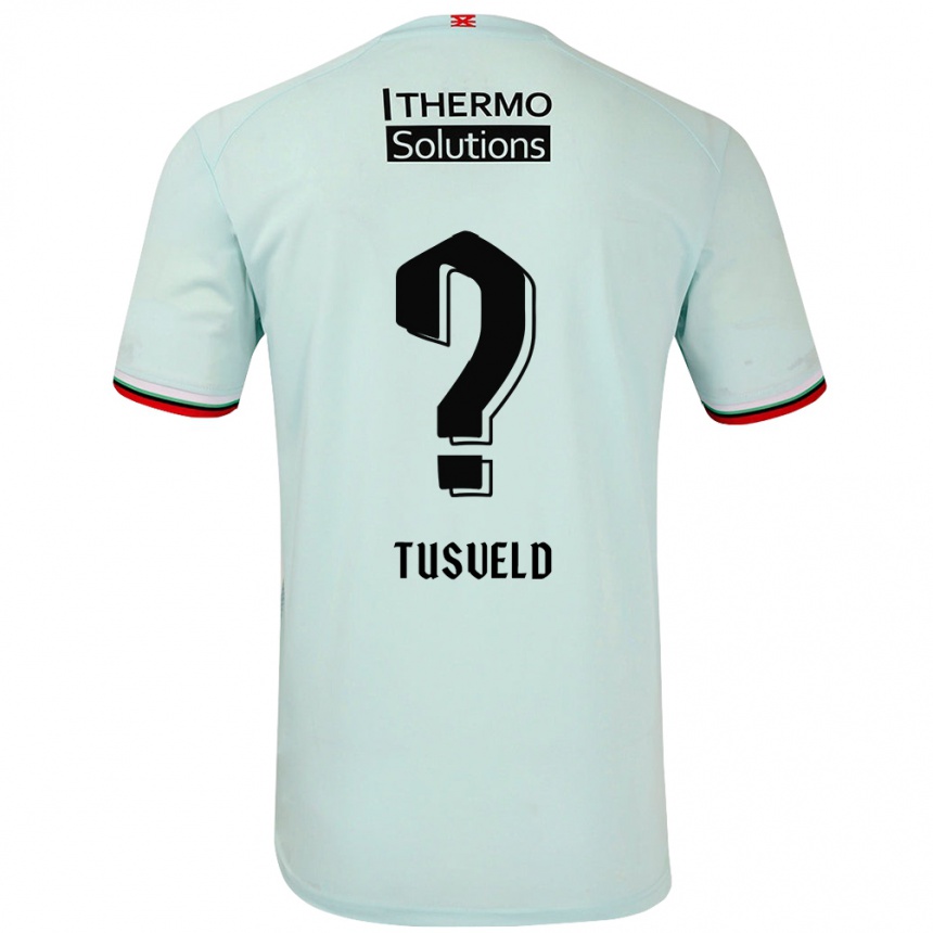 Enfant Football Maillot Tijn Tusveld #0 Vert Clair Tenues Extérieur 2024/25