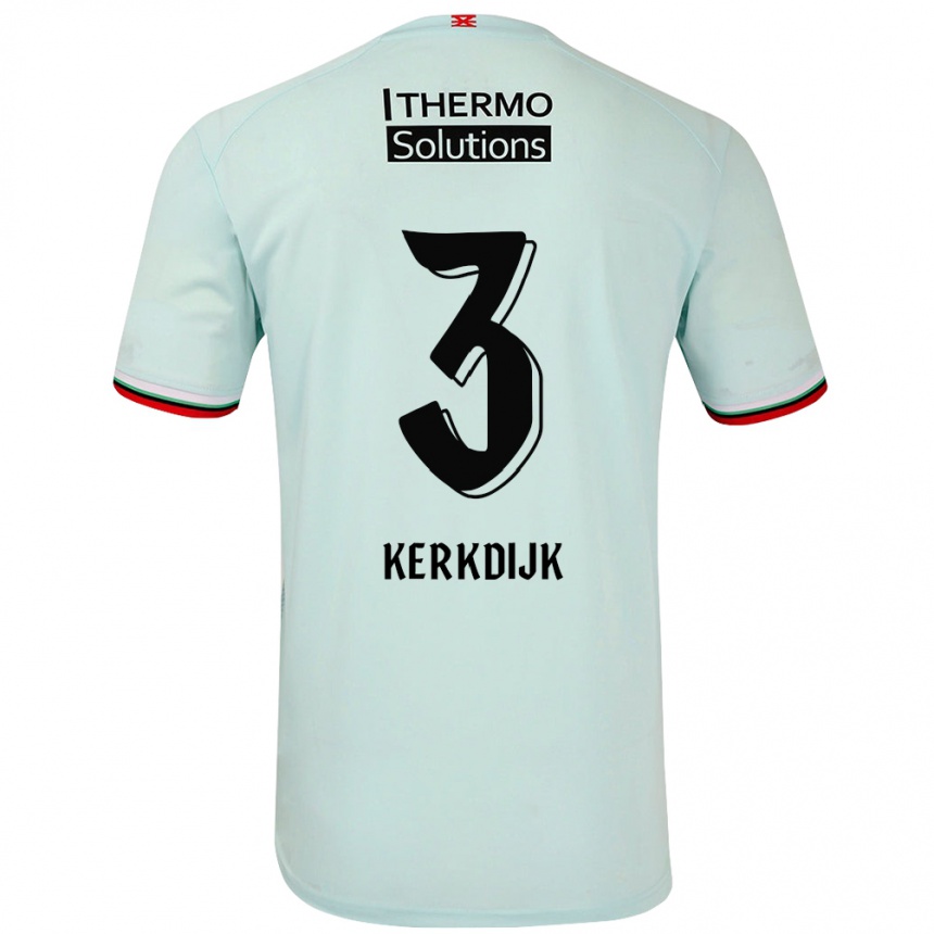 Enfant Football Maillot Danique Kerkdijk #3 Vert Clair Tenues Extérieur 2024/25