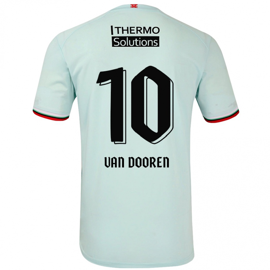 Enfant Football Maillot Kayleigh Van Dooren #10 Vert Clair Tenues Extérieur 2024/25