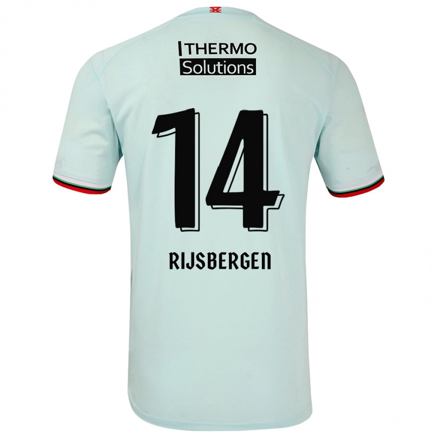 Enfant Football Maillot Liz Rijsbergen #14 Vert Clair Tenues Extérieur 2024/25