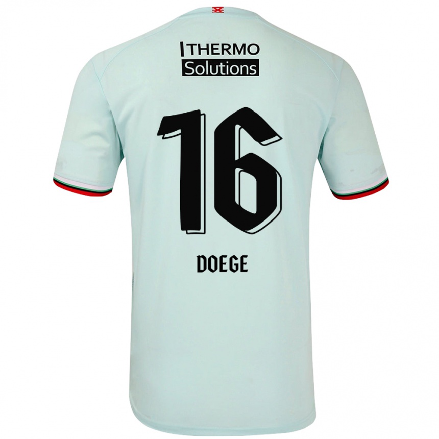 Enfant Football Maillot Leonie Doege #16 Vert Clair Tenues Extérieur 2024/25