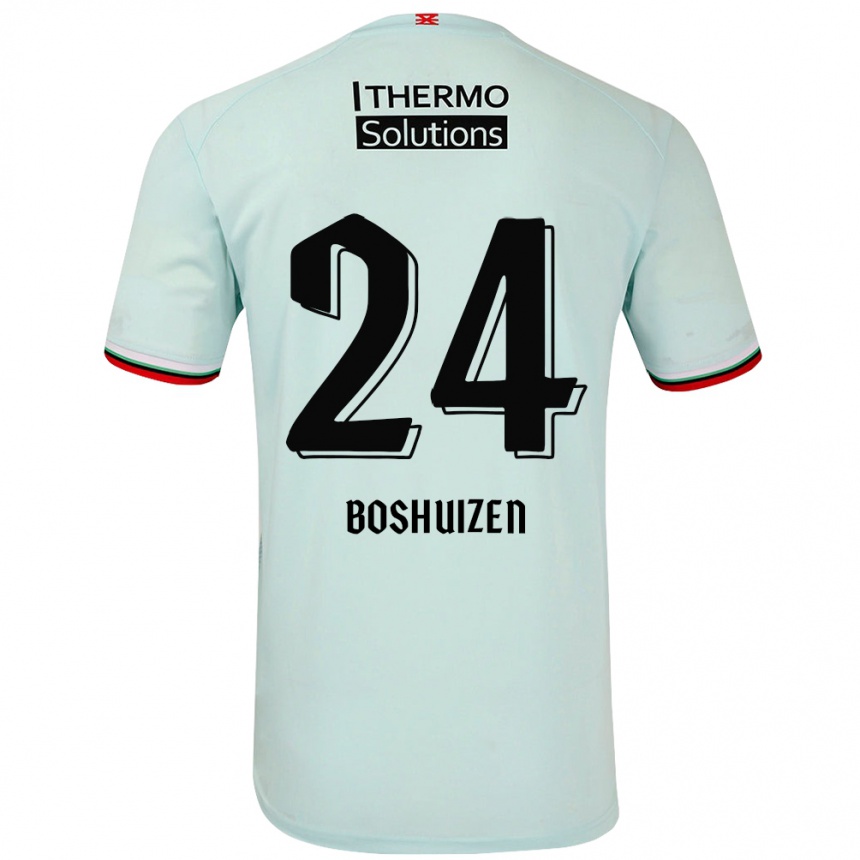 Enfant Football Maillot Annouk Boshuizen #24 Vert Clair Tenues Extérieur 2024/25