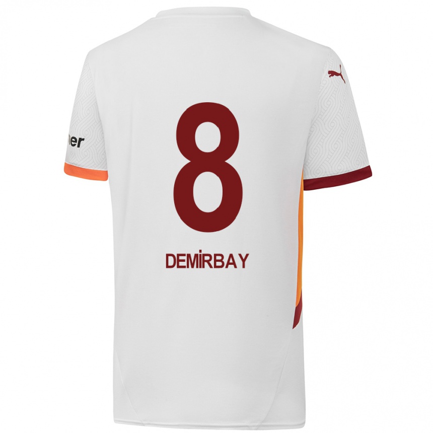 Enfant Football Maillot Kerem Demirbay #8 Blanc Jaune Rouge Tenues Extérieur 2024/25