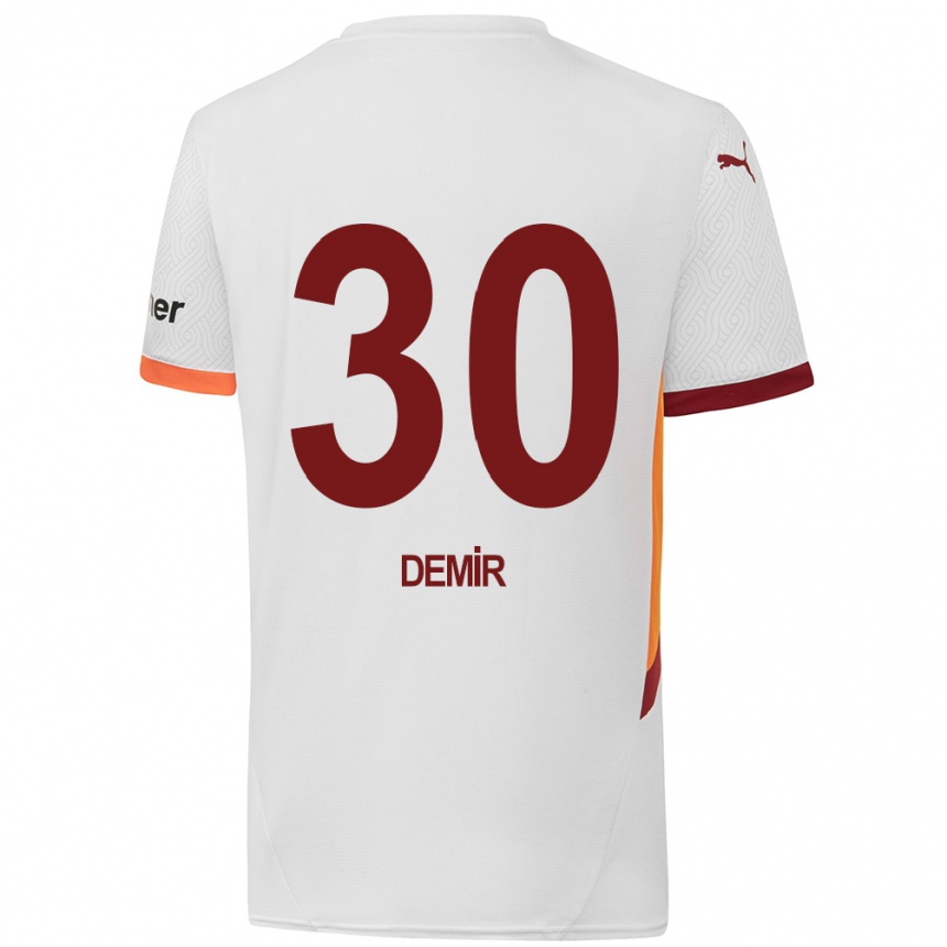 Enfant Football Maillot Yusuf Demir #30 Blanc Jaune Rouge Tenues Extérieur 2024/25