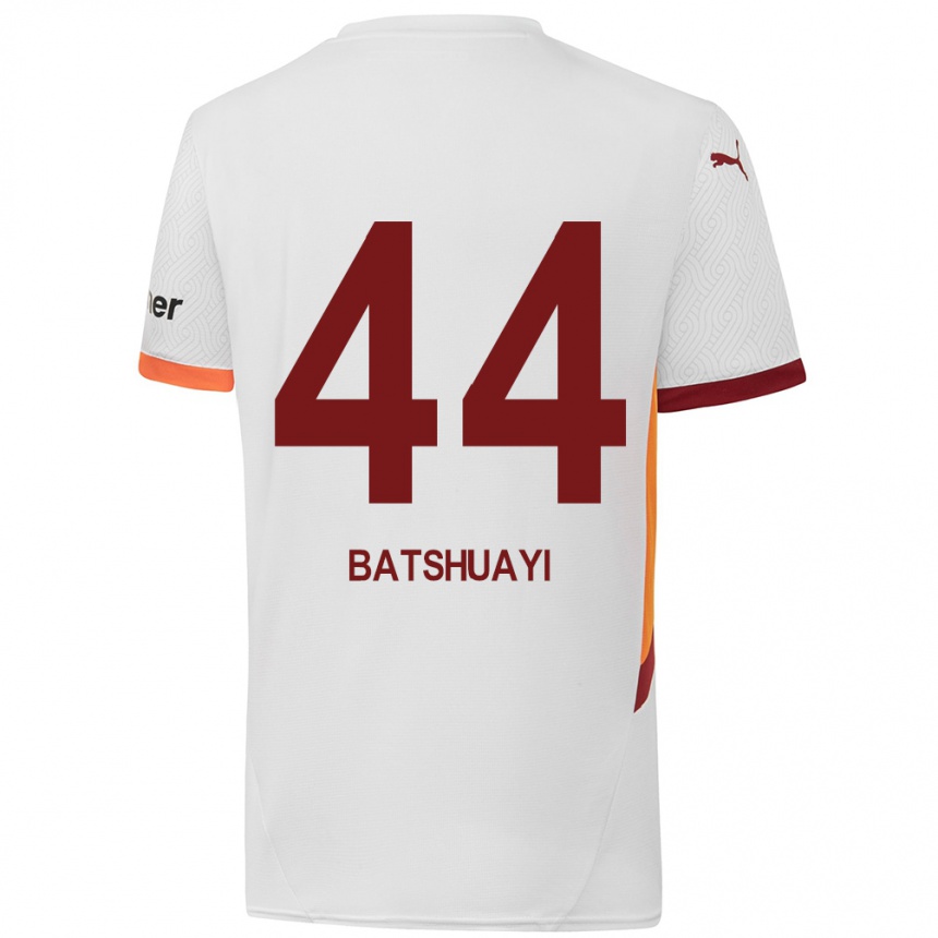 Enfant Football Maillot Michy Batshuayi #44 Blanc Jaune Rouge Tenues Extérieur 2024/25