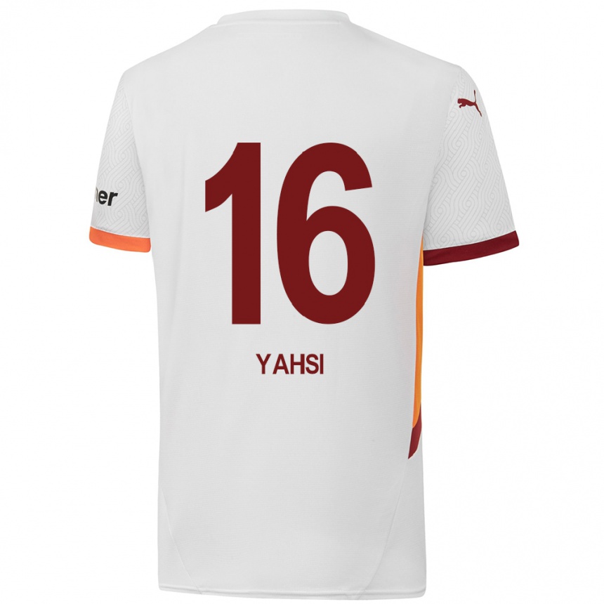 Enfant Football Maillot Ismail Yahsi #16 Blanc Jaune Rouge Tenues Extérieur 2024/25