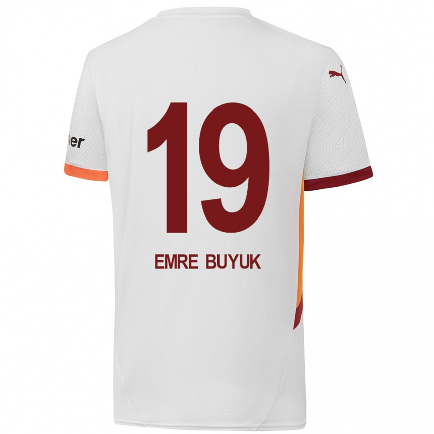 Enfant Football Maillot Enes Emre Büyük #19 Blanc Jaune Rouge Tenues Extérieur 2024/25