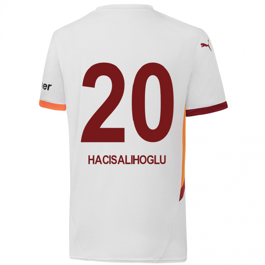 Enfant Football Maillot Arda Hacisalihoglu #20 Blanc Jaune Rouge Tenues Extérieur 2024/25