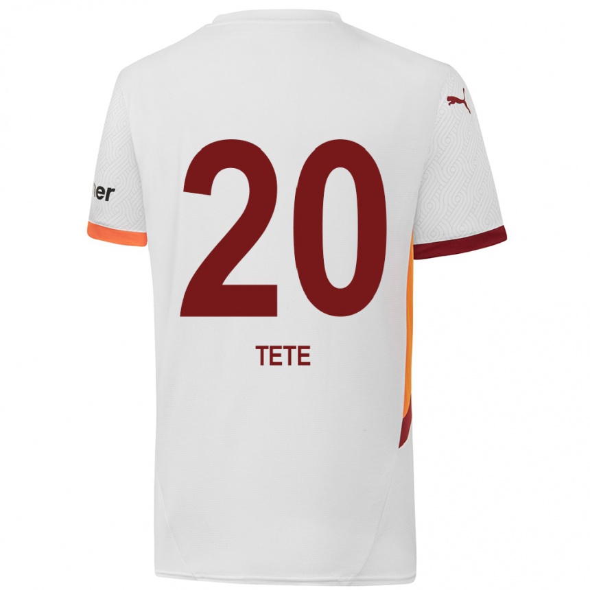 Enfant Football Maillot Tete #20 Blanc Jaune Rouge Tenues Extérieur 2024/25