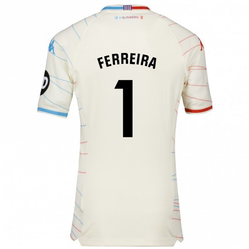 Enfant Football Maillot André Ferreira #1 Blanc Rouge Bleu Tenues Extérieur 2024/25