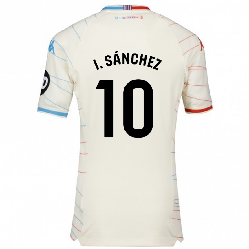 Enfant Football Maillot Iván Sánchez #10 Blanc Rouge Bleu Tenues Extérieur 2024/25