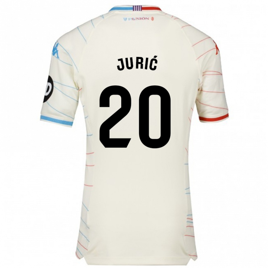 Enfant Football Maillot Stanko Juric #20 Blanc Rouge Bleu Tenues Extérieur 2024/25