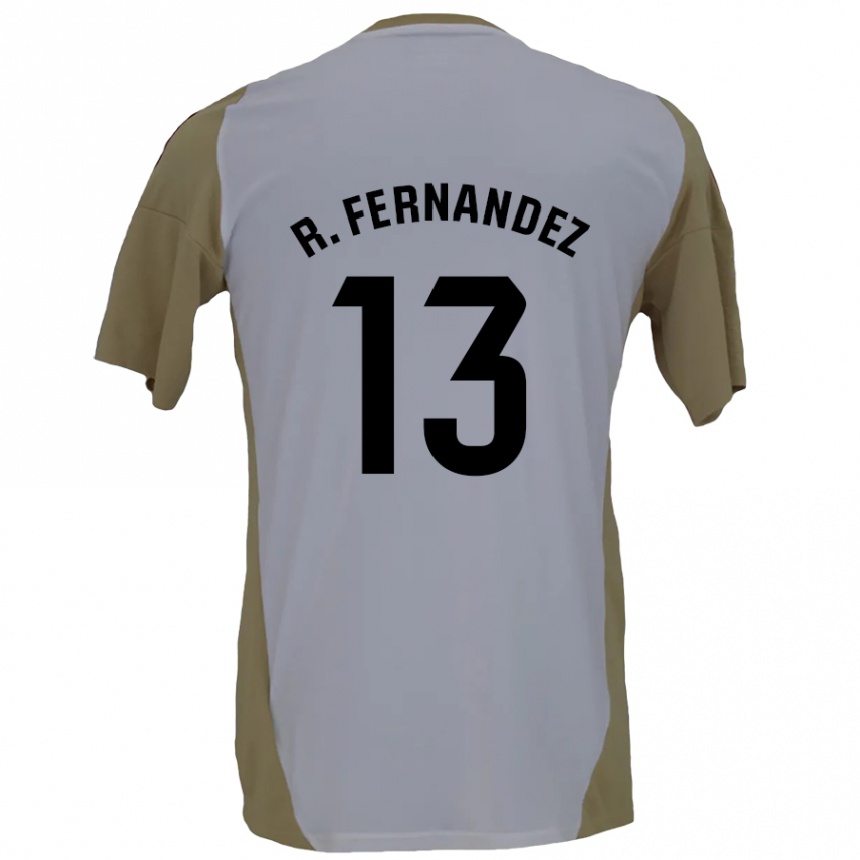 Enfant Football Maillot Raúl Fernández #13 Marron Blanc Tenues Extérieur 2024/25