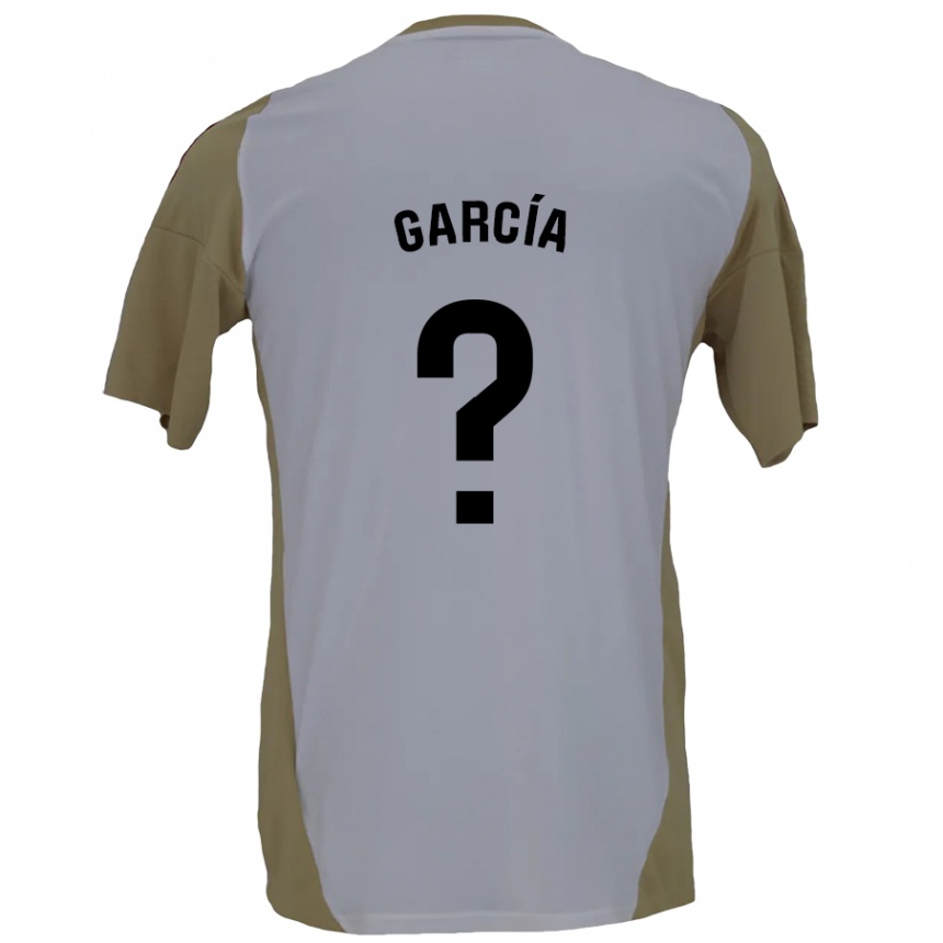 Enfant Football Maillot Alberto García #0 Marron Blanc Tenues Extérieur 2024/25