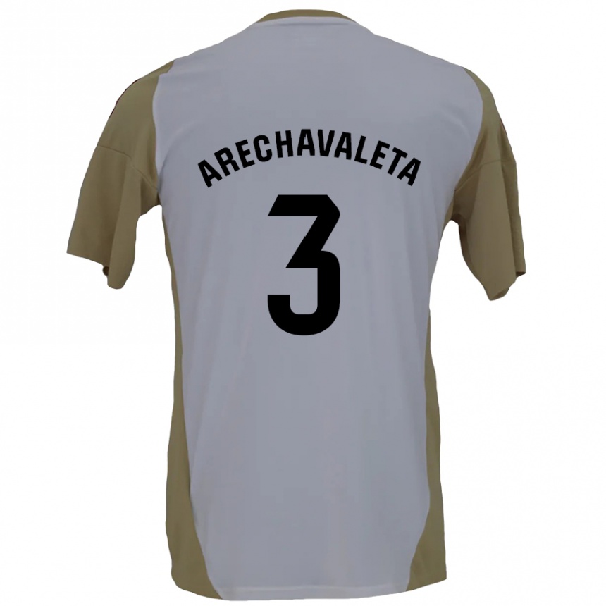 Enfant Football Maillot Jorge Arechavaleta #3 Marron Blanc Tenues Extérieur 2024/25