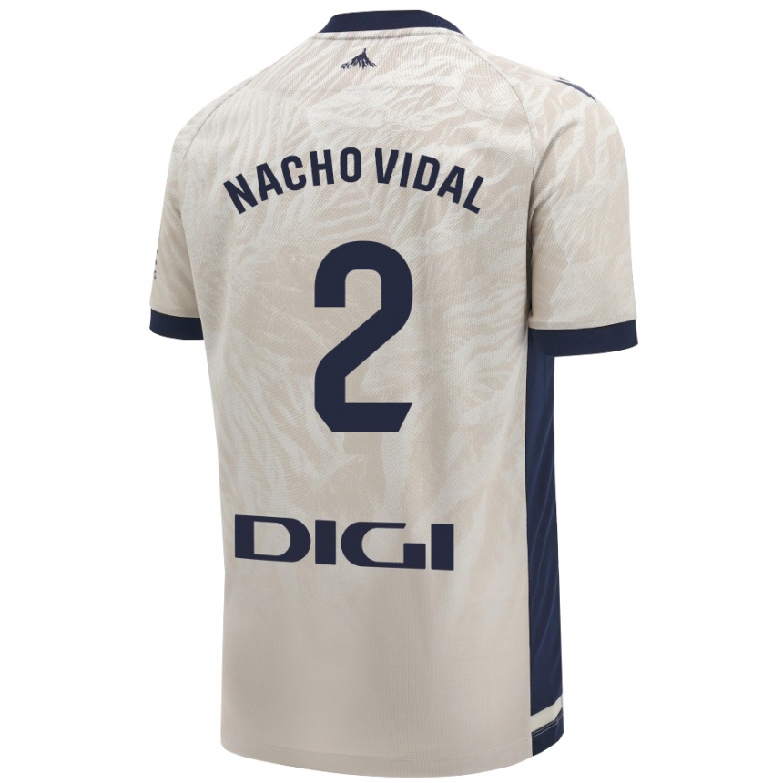 Enfant Football Maillot Nacho Vidal #2 Gris Clair Tenues Extérieur 2024/25