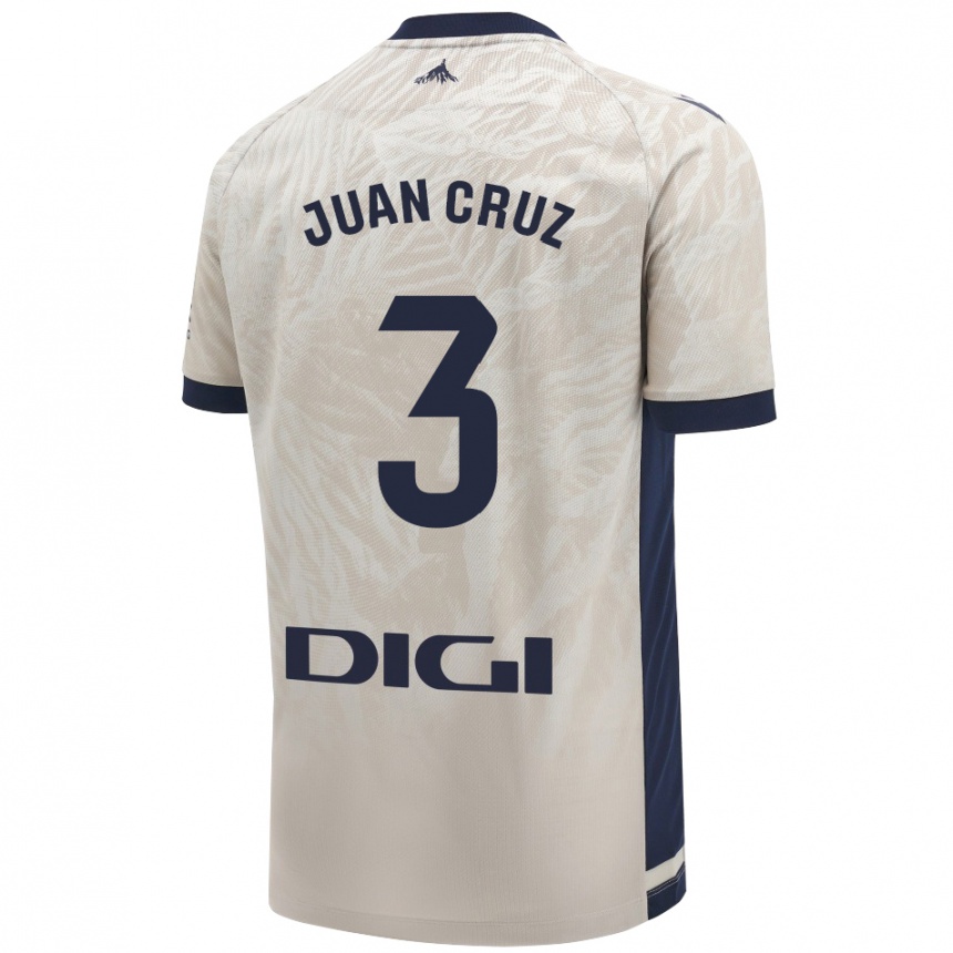 Enfant Football Maillot Juan Cruz #3 Gris Clair Tenues Extérieur 2024/25