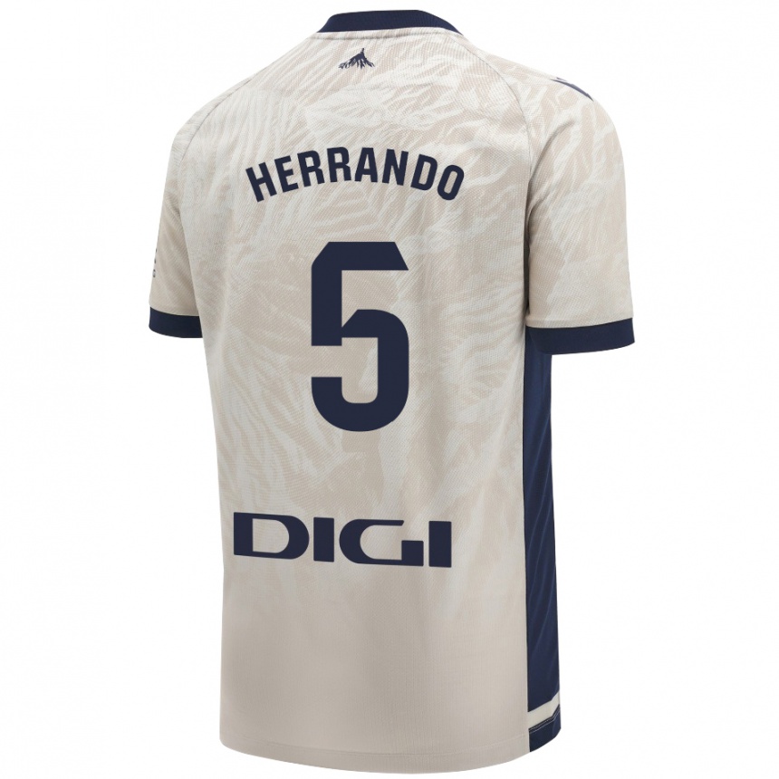 Enfant Football Maillot Jorge Herrando #5 Gris Clair Tenues Extérieur 2024/25