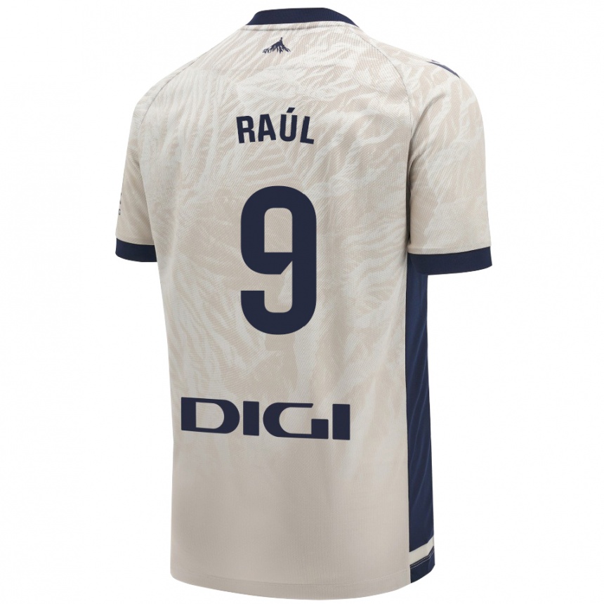 Enfant Football Maillot Raúl García #9 Gris Clair Tenues Extérieur 2024/25