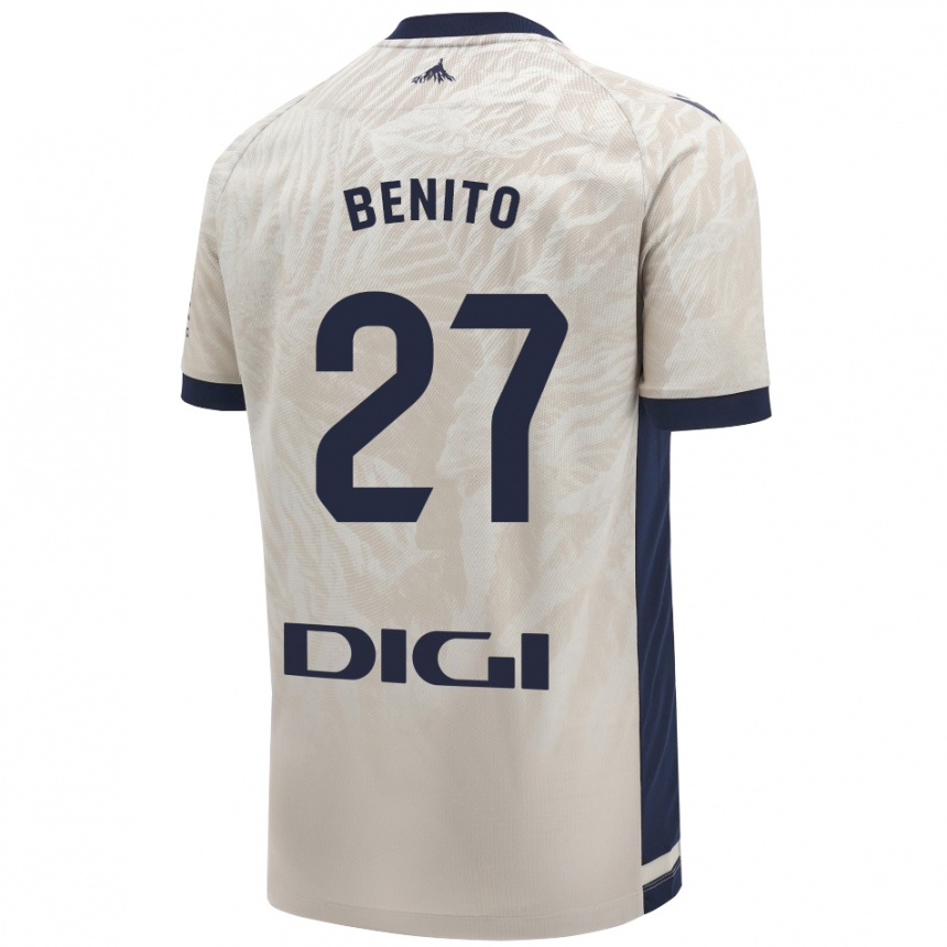 Enfant Football Maillot Iker Benito #27 Gris Clair Tenues Extérieur 2024/25