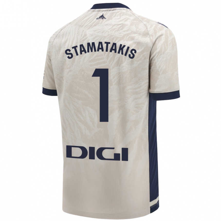 Enfant Football Maillot Dimitrios Stamatakis #1 Gris Clair Tenues Extérieur 2024/25