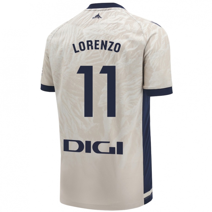 Enfant Football Maillot Nowend Lorenzo #11 Gris Clair Tenues Extérieur 2024/25