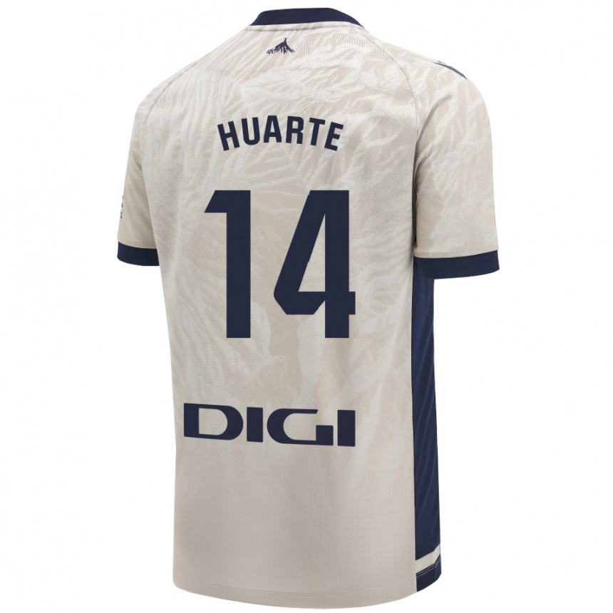 Enfant Football Maillot Xabi Huarte #14 Gris Clair Tenues Extérieur 2024/25