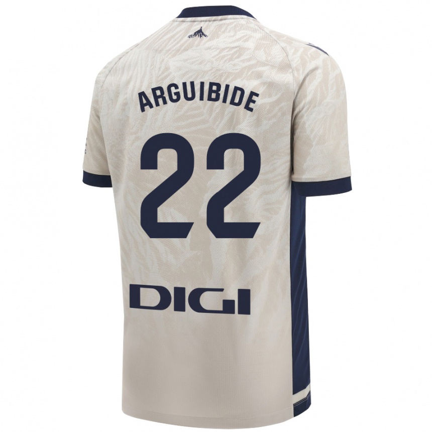 Enfant Football Maillot Iñigo Arguibide #22 Gris Clair Tenues Extérieur 2024/25