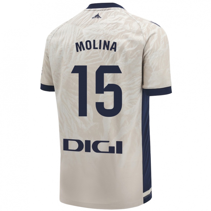 Enfant Football Maillot Guillem Molina #15 Gris Clair Tenues Extérieur 2024/25