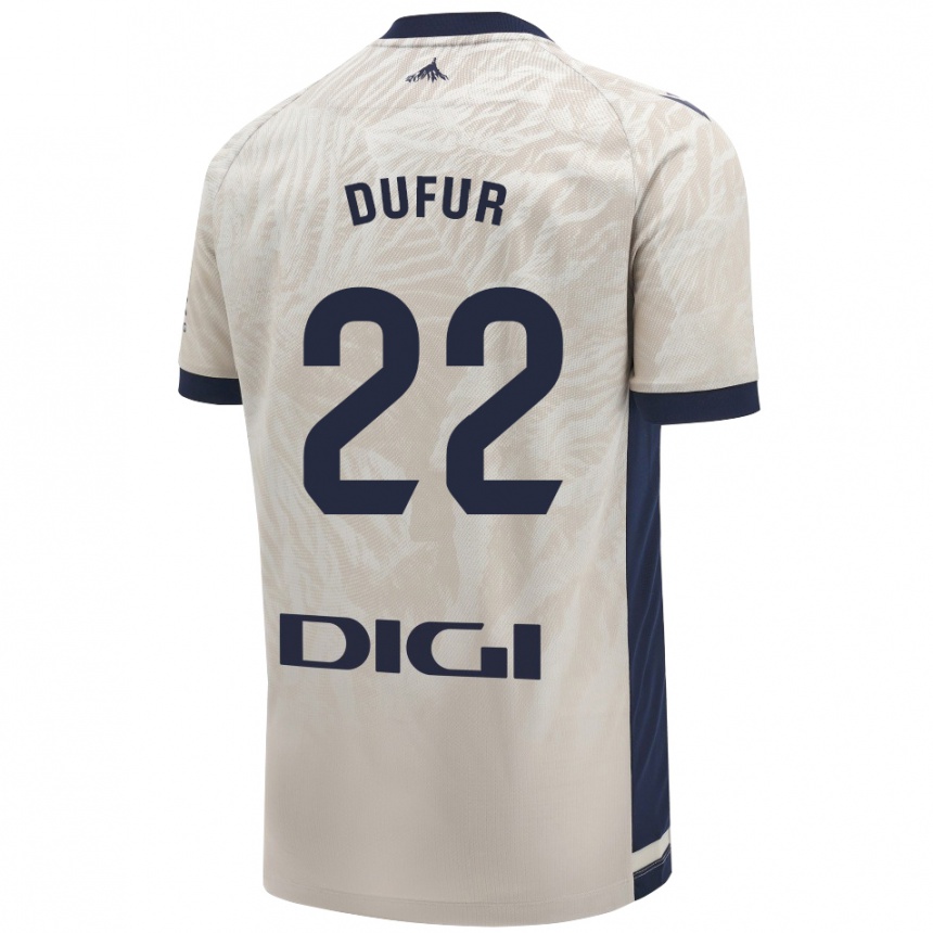 Enfant Football Maillot Ander Dufur #22 Gris Clair Tenues Extérieur 2024/25