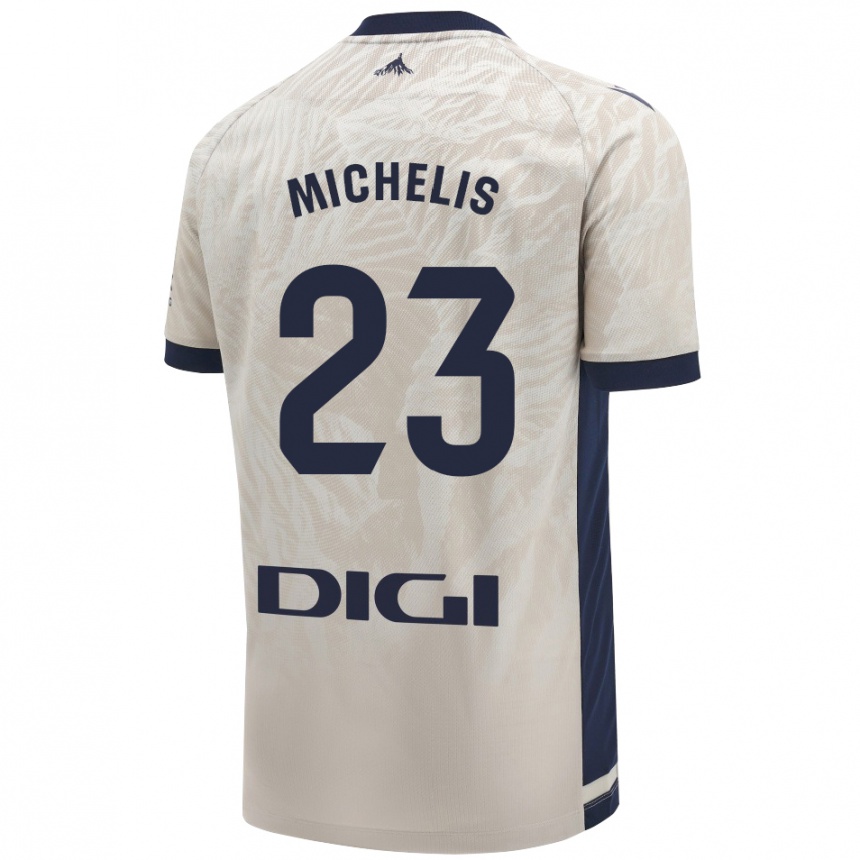 Enfant Football Maillot Nikolaos Michelis #23 Gris Clair Tenues Extérieur 2024/25