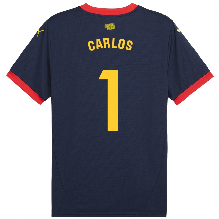 Enfant Football Maillot Juan Carlos #1 Bleu Marine Rouge Tenues Extérieur 2024/25