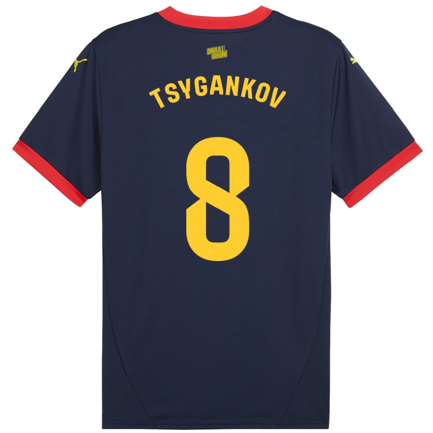 Enfant Football Maillot Viktor Tsygankov #8 Bleu Marine Rouge Tenues Extérieur 2024/25