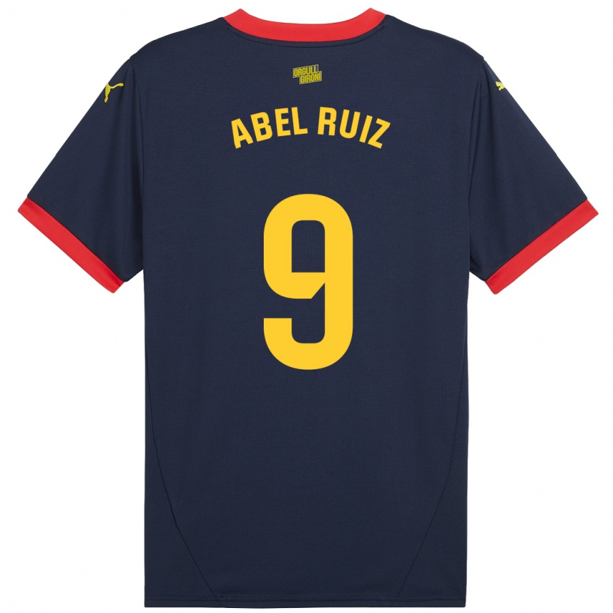 Enfant Football Maillot Abel Ruiz #9 Bleu Marine Rouge Tenues Extérieur 2024/25