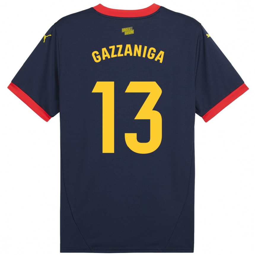 Enfant Football Maillot Paulo Gazzaniga #13 Bleu Marine Rouge Tenues Extérieur 2024/25