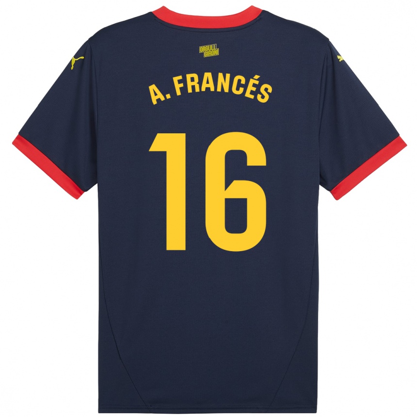 Enfant Football Maillot Alejandro Francés #16 Bleu Marine Rouge Tenues Extérieur 2024/25