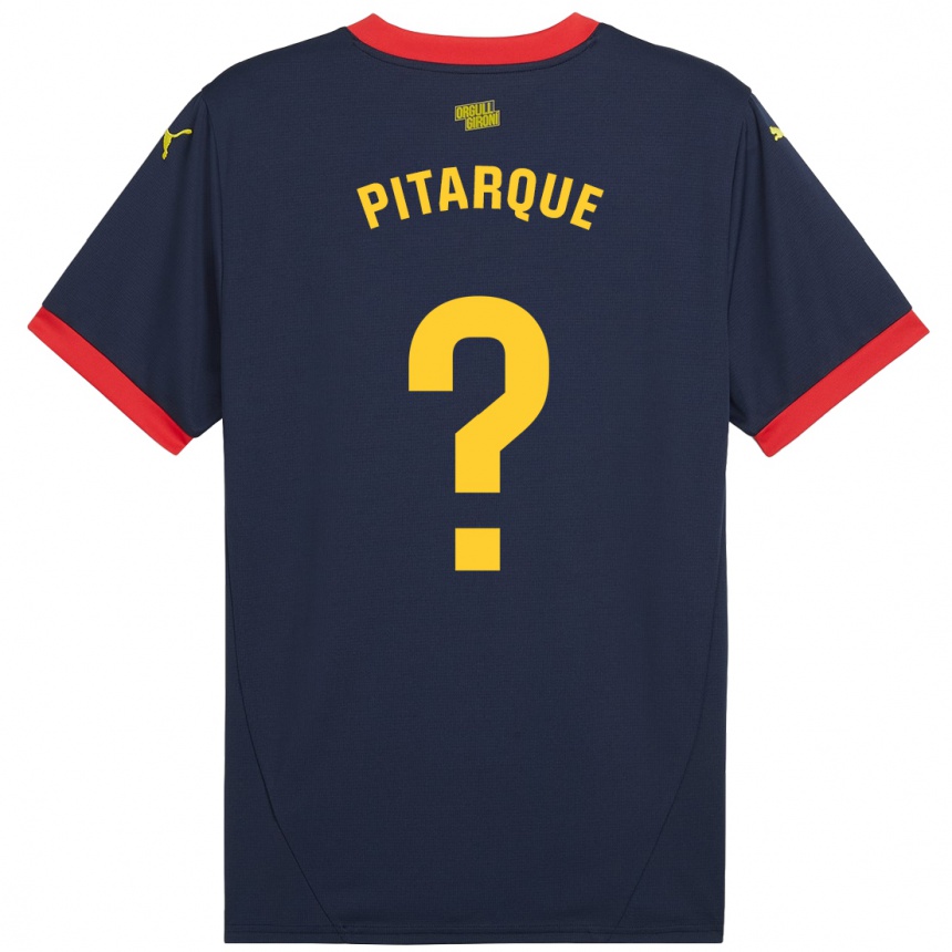 Enfant Football Maillot Víctor Pitarque #0 Bleu Marine Rouge Tenues Extérieur 2024/25