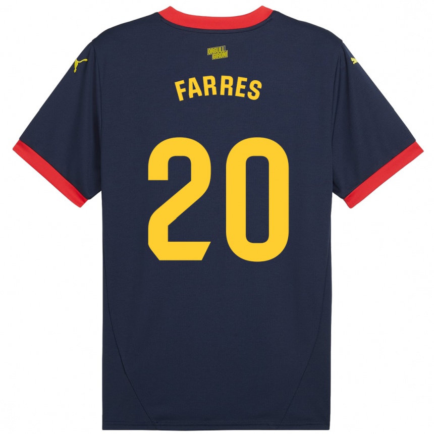 Enfant Football Maillot Biel Farrés #20 Bleu Marine Rouge Tenues Extérieur 2024/25