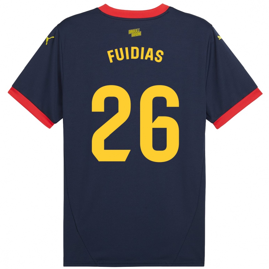 Enfant Football Maillot Toni Fuidias #26 Bleu Marine Rouge Tenues Extérieur 2024/25