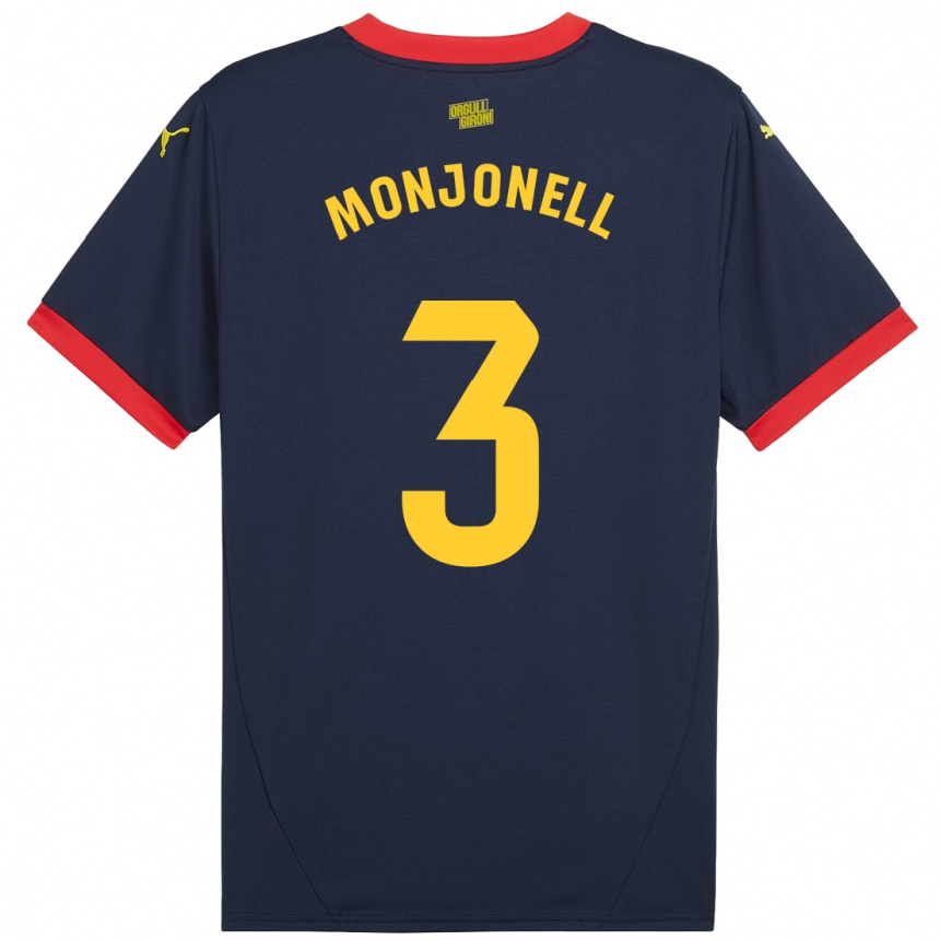 Enfant Football Maillot Eric Monjonell #3 Bleu Marine Rouge Tenues Extérieur 2024/25