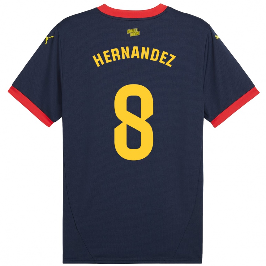 Enfant Football Maillot Sofia Hernández #8 Bleu Marine Rouge Tenues Extérieur 2024/25