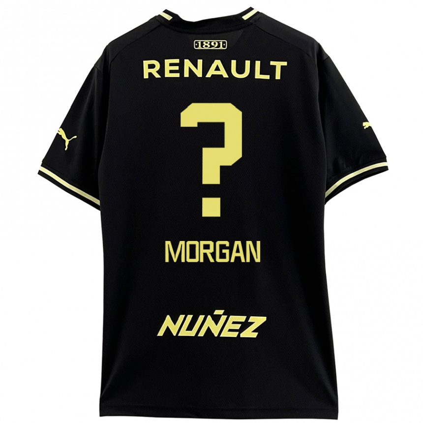 Enfant Football Maillot Kevin Morgan #0 Noir Jaune Tenues Extérieur 2024/25